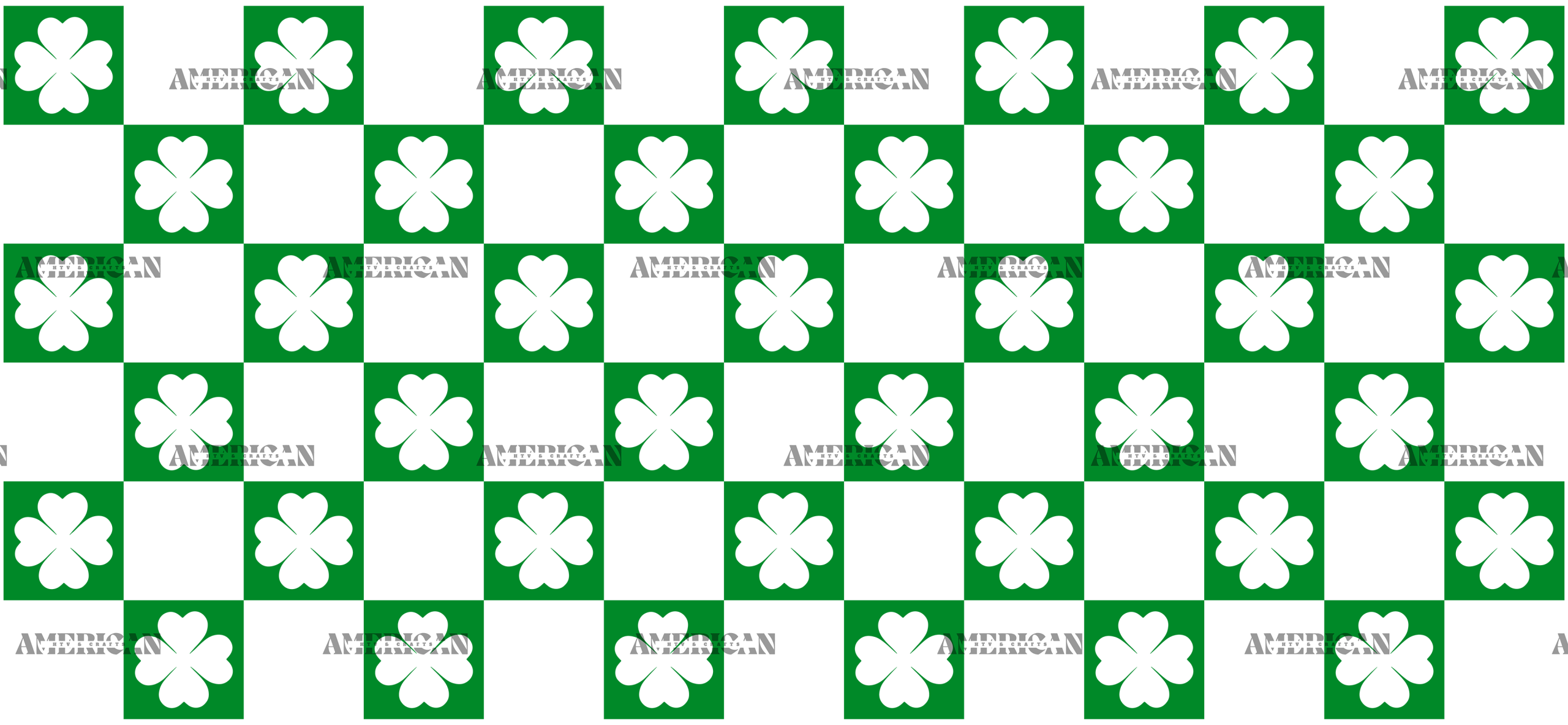 Patricks Checkered Leaves UV DTF Transfer