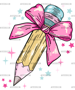 Pencil Bow DTF Transfer