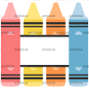 Personalized Colorful Crayons UV DTF Transfer