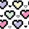 Pixel Hearts UV DTF Transfer