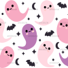 Purple Pink Ghost UV DTF Transfer