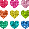 Rainbow Hearts DTF Transfer