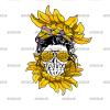 Skull Mom Sunflower DTF Transfer