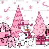 Snowman Latte UV DTF Transfer