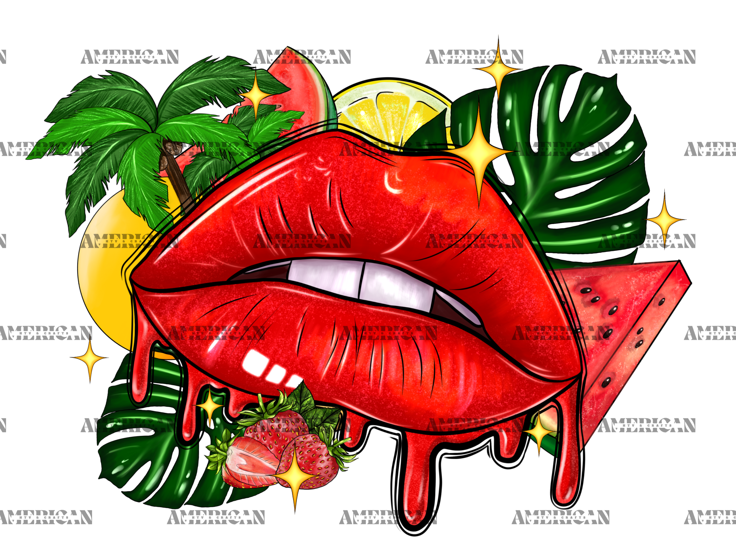 Summer Lips DTF Transfer