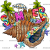 Summer Shell DTF Transfer