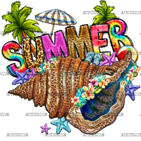 Summer Shell DTF Transfer