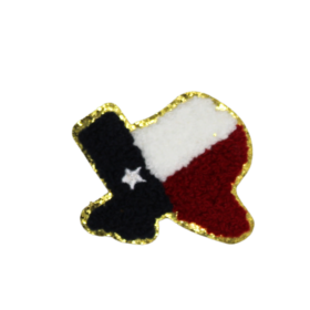 Alternative view of Texas State Map Glitter Patch(Small/Chenille)