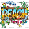 The Beach Is My Happy Place-1 DTF Transfer