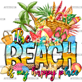 The Beach Is My Happy Place Games DTF Transfer