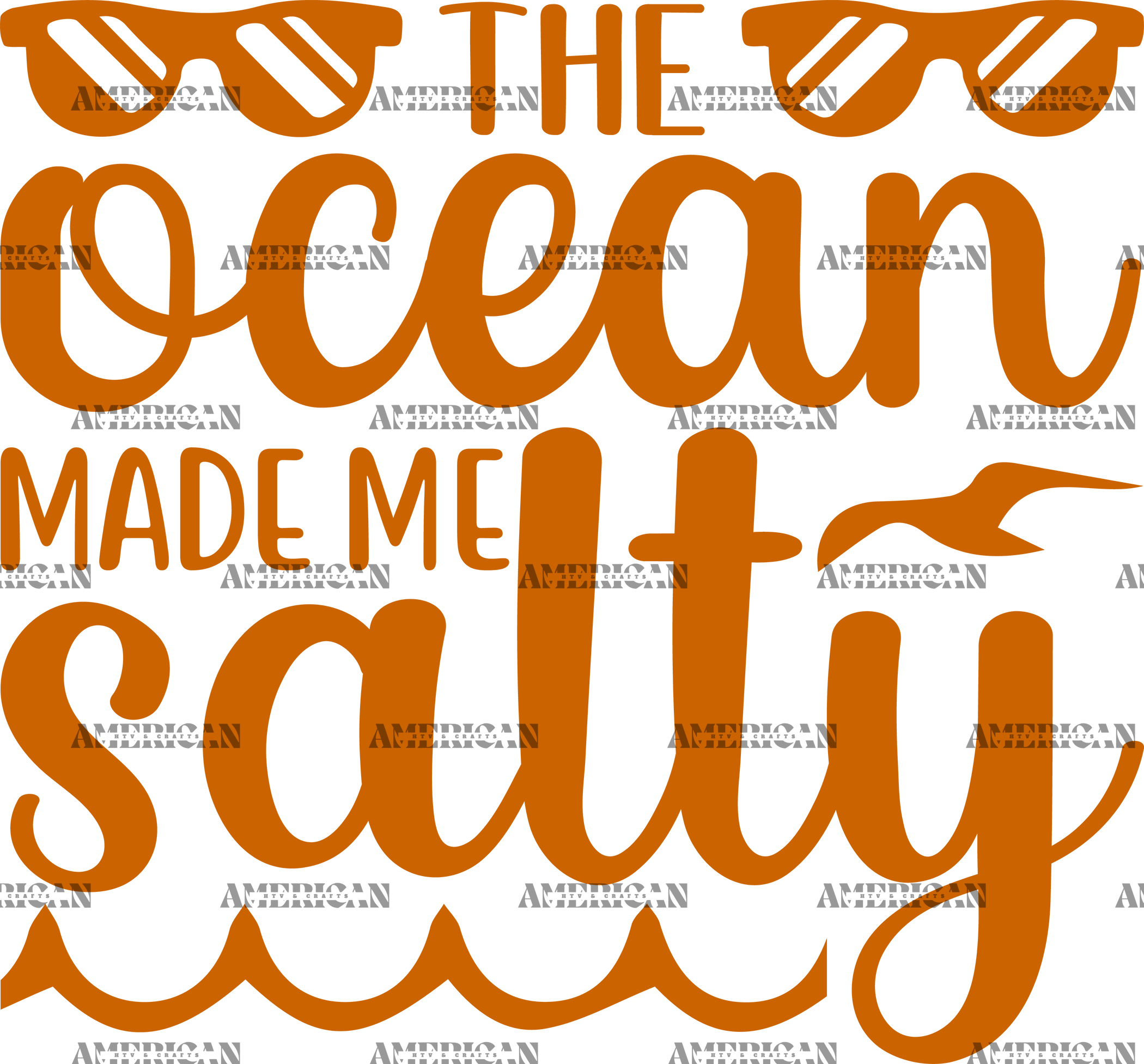 The Ocean Made Me Salty-1 DTF Transfer