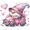 Valentine Gnomie Truck-9 DTF Transfer