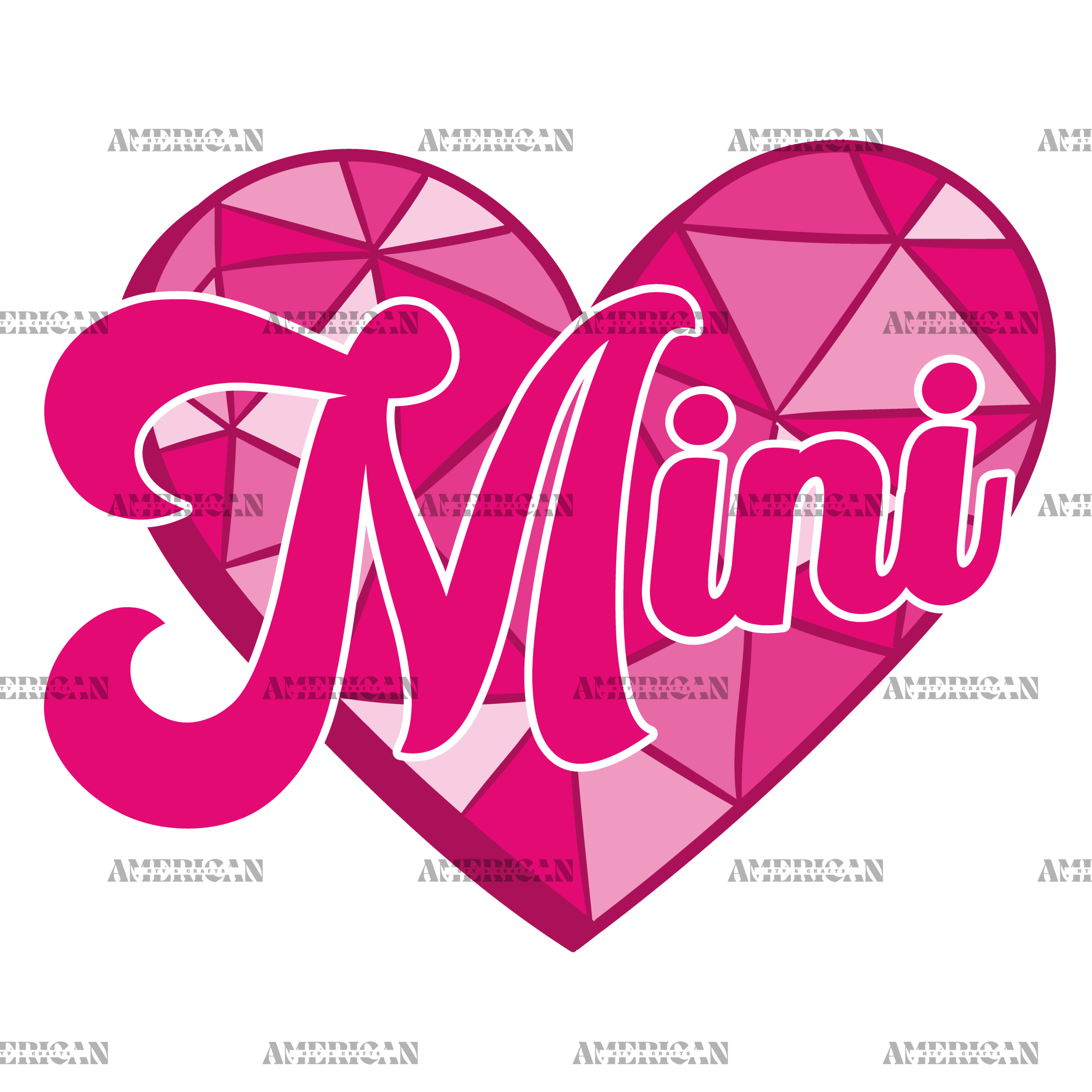 Valentine Mini Pink DTF Transfer
