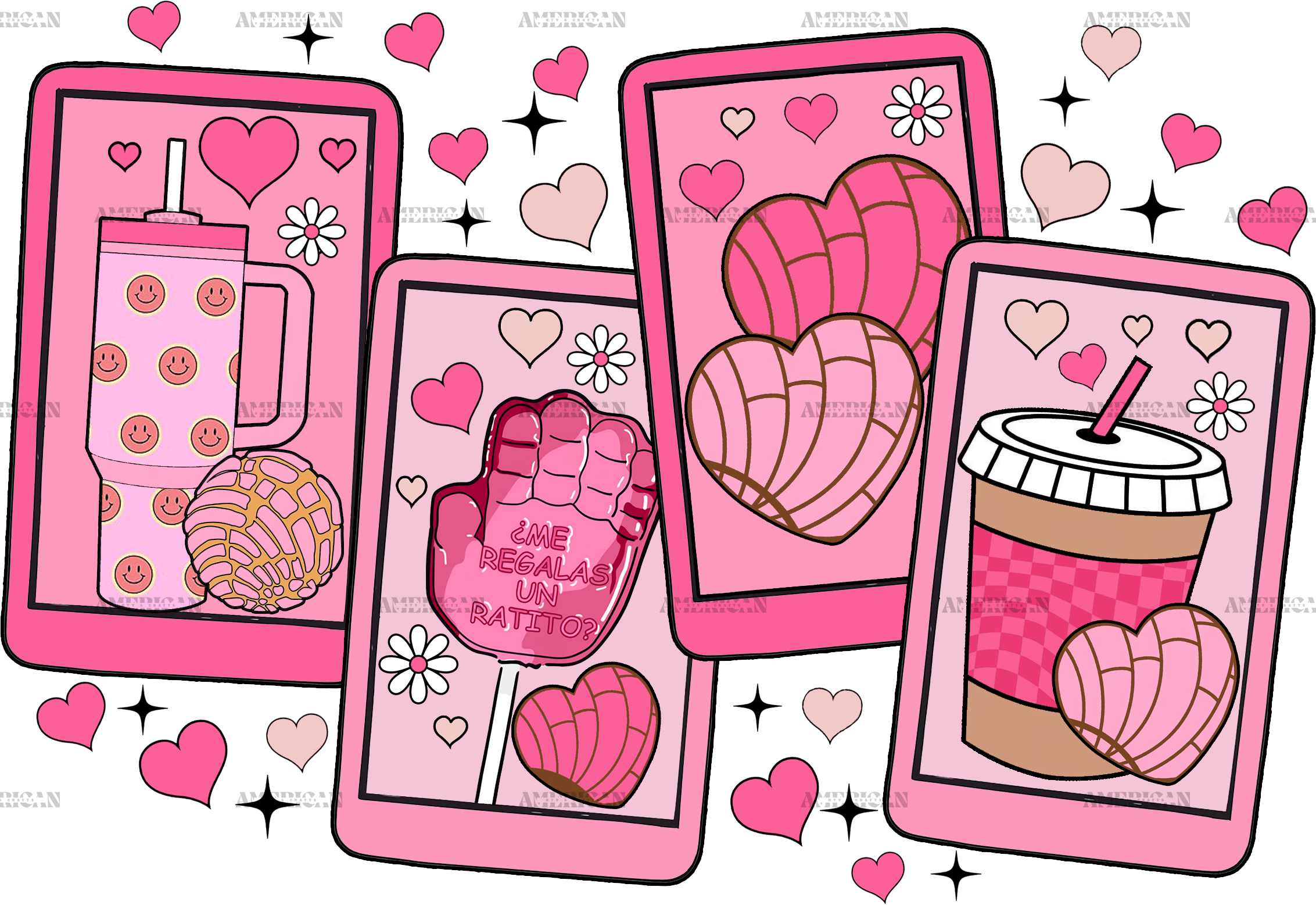 Valentine Pan Dulce DTF Transfer