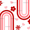 Valentine Rainbows UV DTF Transfer