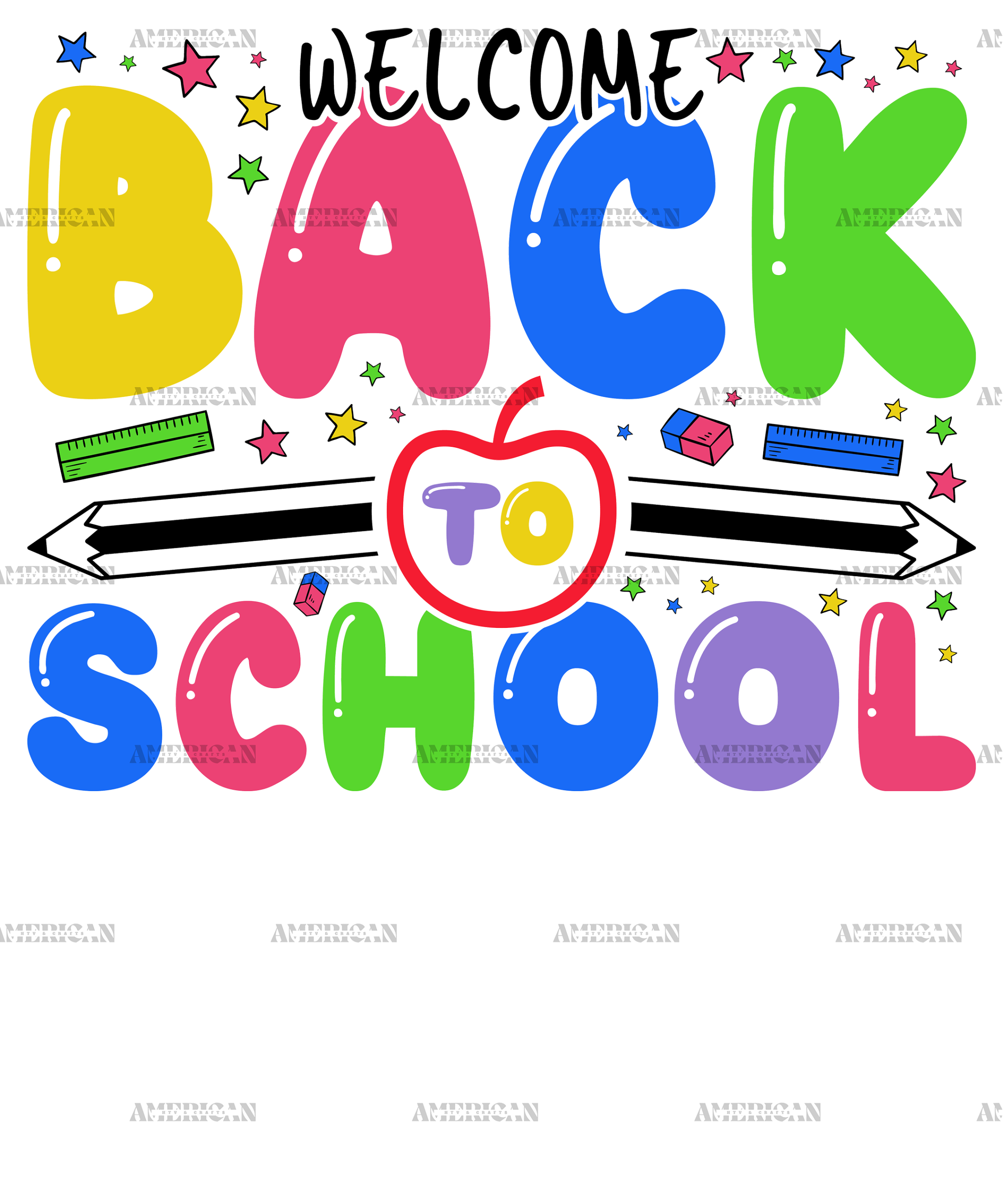 Welcome Back To School DTF Transfer