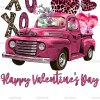 Xoxo Happy Valentines Day Truck DTF Transfer