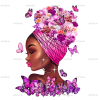 Afro Black Girl-3 DTF Transfer