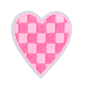Alternative view of Checkered Heart Patch (Small/Embroidery)