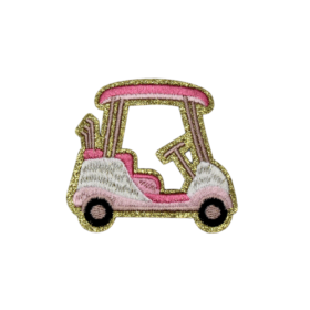 Alternative view of Golf Cart Glitter Patch (Small/Embroidery)