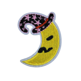 Moon With Witch Hat Patch (Small/Embroidery)