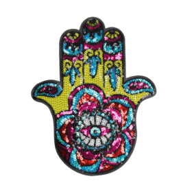 Alternative view of Hand Design Patch (Large/Sequin)
