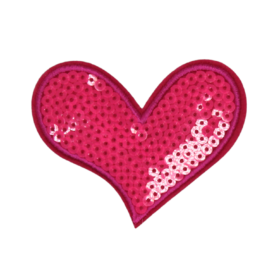 Alternative view of Pink Heart Patch (Small/Sequin)