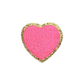 Alternative view of Heart on Gold Patches (Small/Chenille)
