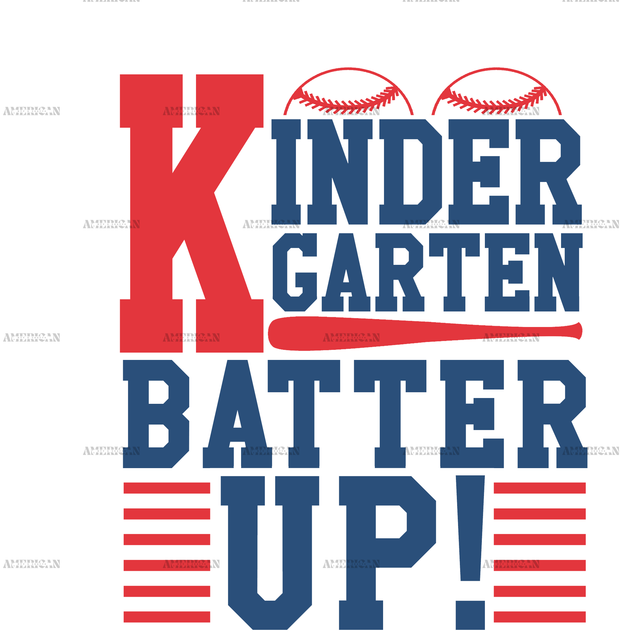 Kindergarten Batter Up DTF Transfer