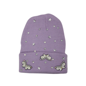 Alternative view of Rhinestone Beanie