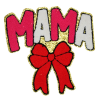 Mama Red Bow Patch (Large/Chenille)