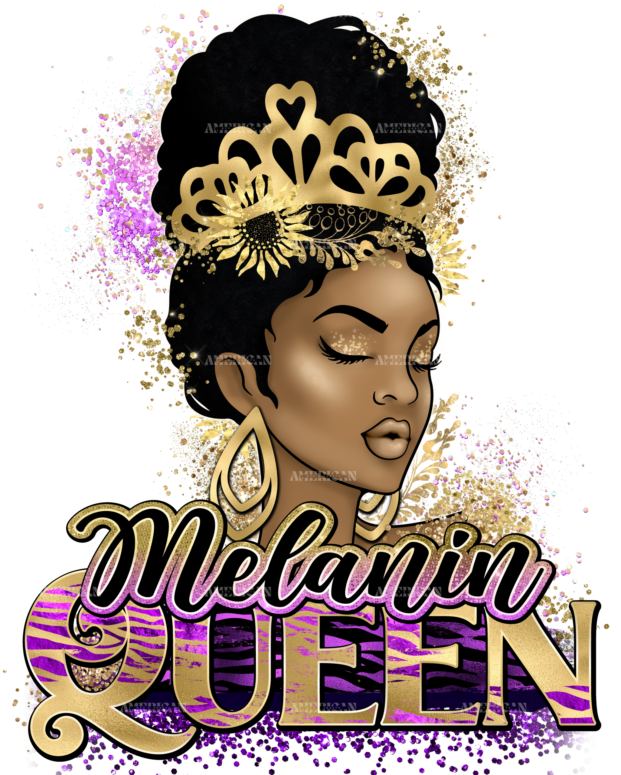 Melanin Queen DTF Transfer