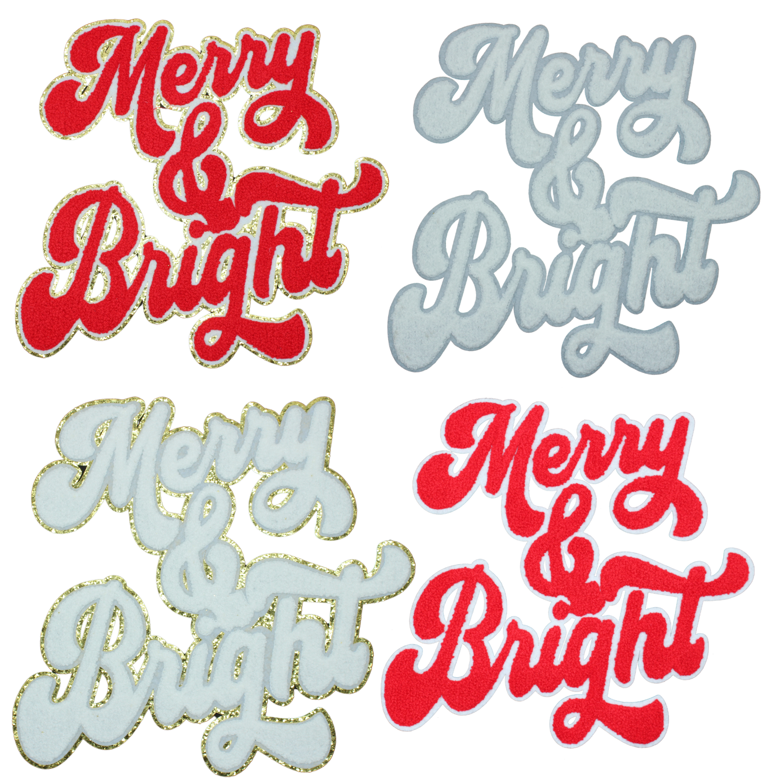 Merry & Bright Patch (Large/Chenille)