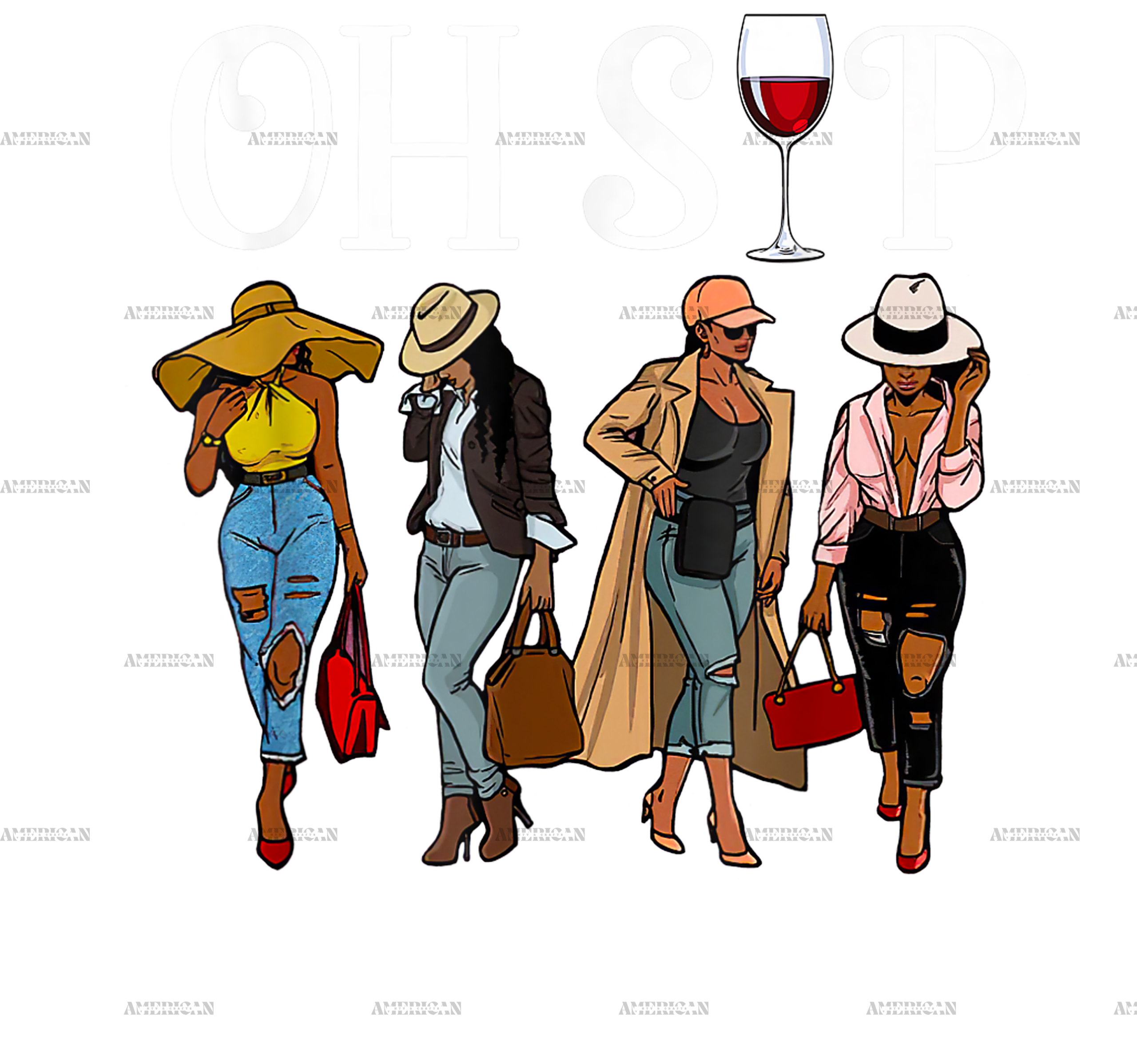 Oh Sip Girls Trip DTF Transfer