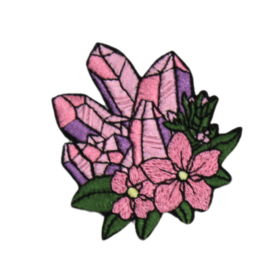 Alternative view of Crystal Rock Flowers Patch (Small/Embroidery)