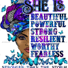She Is Beautiful Powerful DTF Transfer