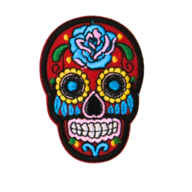 Alternative view of Colorful Skull Patch (Small/Embroidery)
