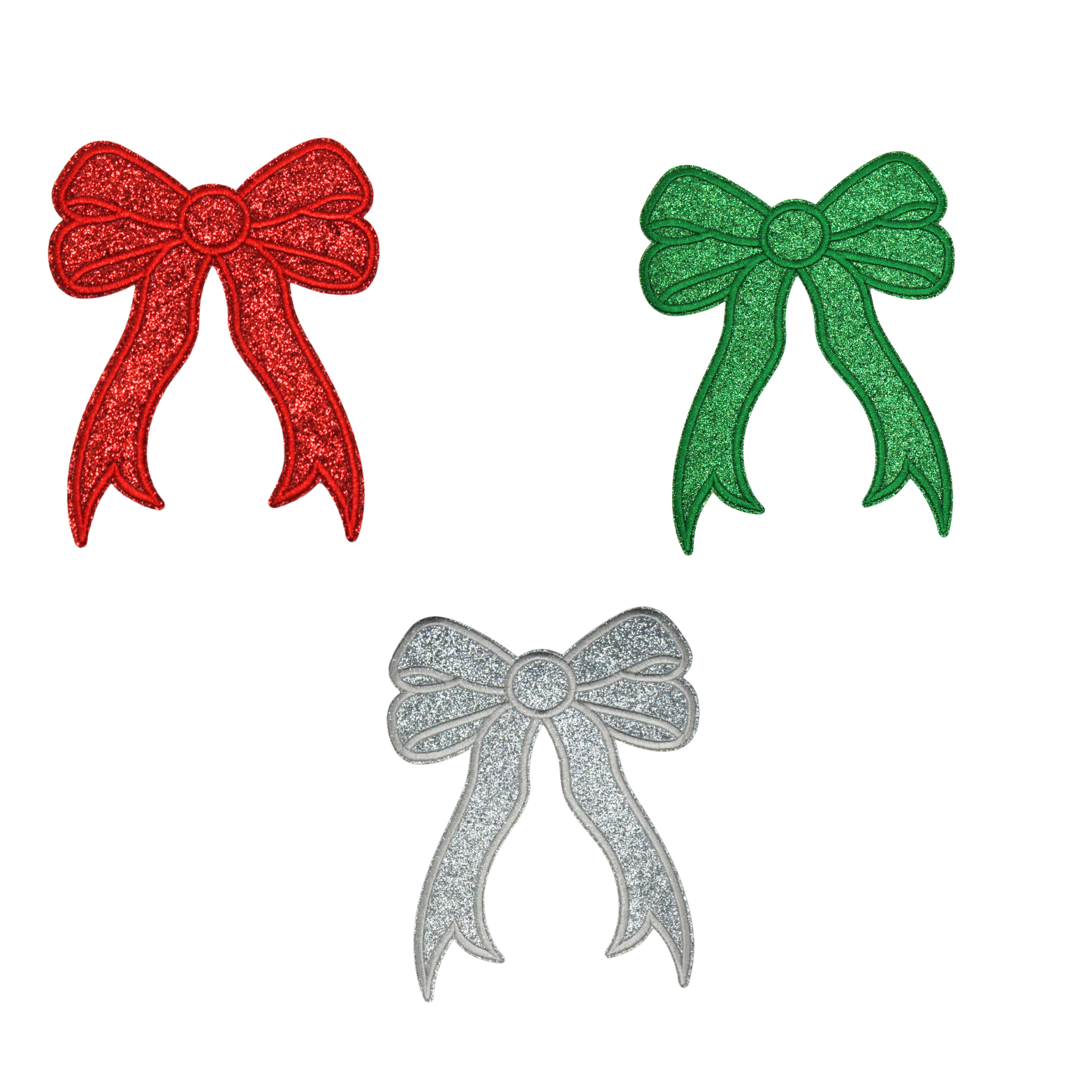 Side Bow Glitter Patch (Small/Embroidery)