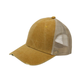 Alternative view of Distressed Mesh back Caps