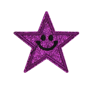 Alternative view of Smiley Star Glitter Patch