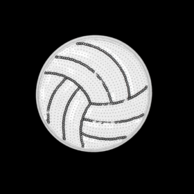 Alternative view of Volleyball Patch (Small/Sequin)