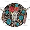 Bull Skull Leopard DTF Transfer