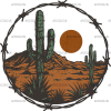 Desert Barb Wire DTF Transfer