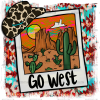 Go West Polaroid DTF Transfer