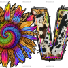 Tie Dye Sunflower Love DTF Transfer