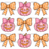 Autumn Pumpkins Bows-13 DTF Transfer