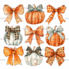 Autumn Pumpkins Bows-5 DTF Transfer