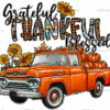 Grateful Thankful Blessed Truck DTF Transfer