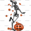 Leaves Are Falling Skeleton Is Dancing-4 DTF Transfer