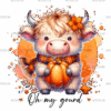 Oh My Gourd Highland Cow DTF Transfer